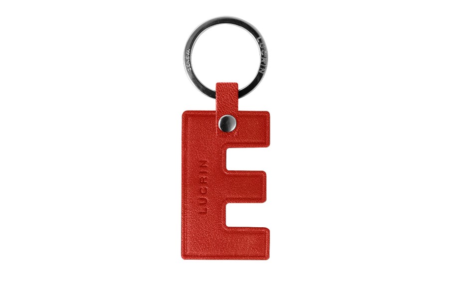 Leather Alphabet Keychain by LUCRIN Geneva